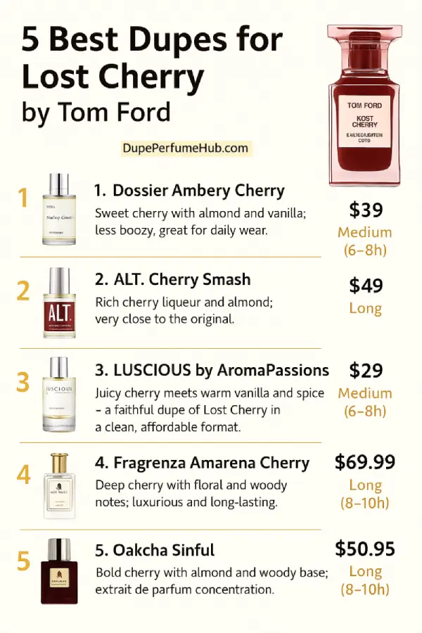Best Dupes for Lost Cherry by Tom Ford